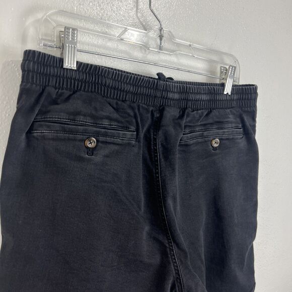 Bearbottom Shorts Men Large Inseam 7" Black Pull On Drawstring Stretch Bottoms - Picture 9 of 10